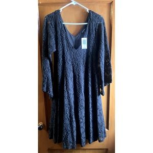Torrid Black Lace Bell Sleeved Dress